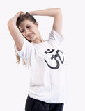 White T-Shirt With Ohm Symbol