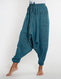 Comfy Harem Pants - Deep Blue