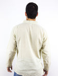 Khaki Cotton Cream Kurta