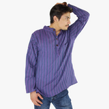 Purple Stripe Hippie Cotton Kurtha