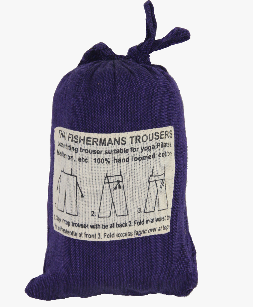 Thai Fisherman Pants - Purple Cotton