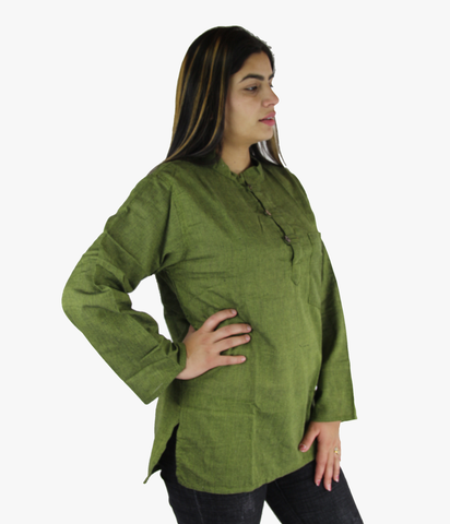 Khaki Green Kurtha